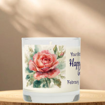 Personalisierte Wasserfarben-Rosen-Geburtsmonats-G