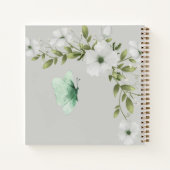 Personalisierte Wasserfarben-Schmetterlinge und Bl Notizblock (Rückseite)