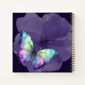 Personalisierte Wasserfarben-Schmetterlinge und Bl Notizblock (Rückseite)