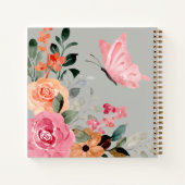 Personalisierte Wasserfarben-Schmetterlinge und Bl Notizblock (Rückseite)