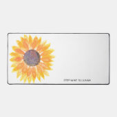 Personalisierte Wasserfarben-Sonnenblume Schreibtischunterlage (Vorderseite)