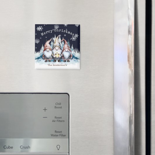 Personalisierte Wasserfarben-Weihnachtsgnome Magnet (In Situ (Kühlschrank))