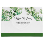 Personalisierte Wasserfarbenbaum Große Geschenktüte (Vorderseite)