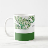 Personalisierte Wasserfarbenbaum Kaffeetasse (Links)