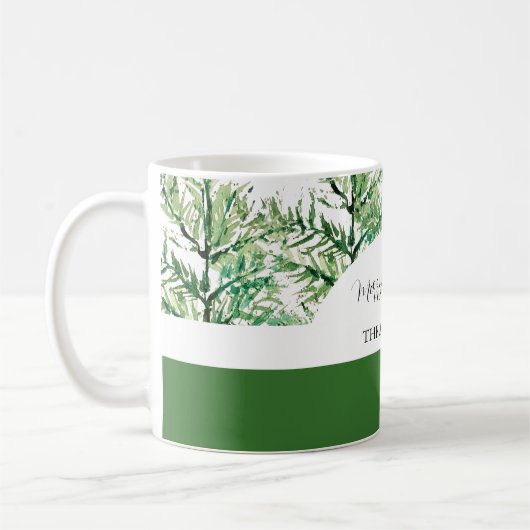 Personalisierte Wasserfarbenbaum Kaffeetasse (Links)