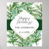 Personalisierte Wasserfarbenbaum Poster (Vorne)