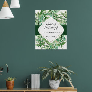 Personalisierte Wasserfarbenbaum Poster