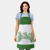 Personalisierte Wasserfarbenbaum Schürze (Getragen)