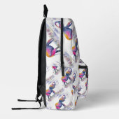 Personalisierte Wasserfarbenfrohe Elefanten Bedruckter Rucksack (Links)