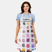 Personalisierte Wasserfarbenkünstlerin Schürze (Getragen)