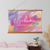 Personalisierte Wasserfarbenkünstlerin Wandteppich Mit Holzrahmen (Schlafzimmer)