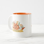 Personalisierte Wasserfarbenkürbis | Fall Zweifarbige Tasse (Vorderseite Links)