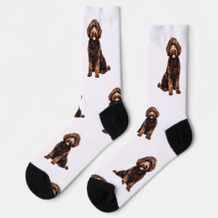 Personalisierte Wasserfarbenleder Socken