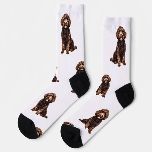 Personalisierte Wasserfarbenleder Socken (Linkes Detail)