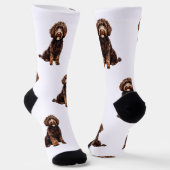 Personalisierte Wasserfarbenleder Socken (Gewinkelt)