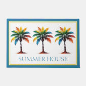 Personalisierte Wasserfarbenpalme Fußmatte (Vorderseite)