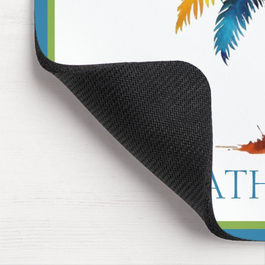 Personalisierte Wasserfarbenpalme Mousepad (Ecke)