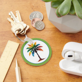 Personalisierte Wasserfarbenpalme Schlüsselanhänger