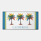 Personalisierte Wasserfarbenpalme Schreibtischunterlage (Vorderseite)