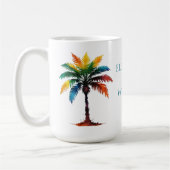 Personalisierte Wasserfarbenpalmen Kaffeetasse (Links)