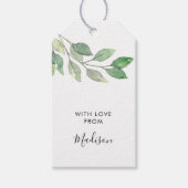 Personalisierte Wasserfarbenwelt Geschenkanhänger (Vorderseite)