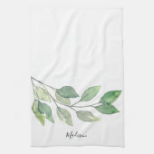 Personalisierte Wasserfarbenwelt Geschirrtuch (Vertikal)