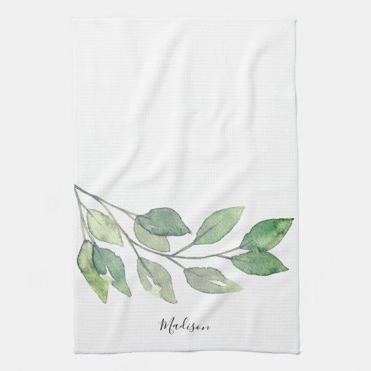 Personalisierte Wasserfarbenwelt Geschirrtuch (Vertikal)