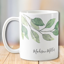 Personalisierte Wasserfarbenwelt Kaffeetasse