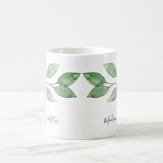 Personalisierte Wasserfarbenwelt Kaffeetasse (Mittel)