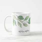 Personalisierte Wasserfarbenwelt Kaffeetasse (Links)