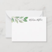 Personalisierte Wasserfarbenwelt Mitteilungskarte (Vorderseite)