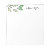 Personalisierte Wasserfarbenwelt Notizblock (Vorderseite)