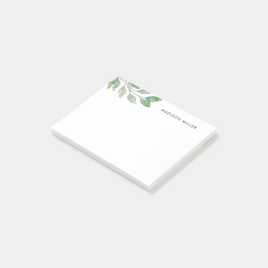 Personalisierte Wasserfarbenwelt Post-it Klebezettel (angewinkelt)