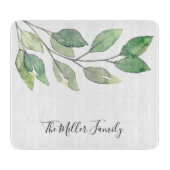 Personalisierte Wasserfarbenwelt Schneidebrett (Vorderseite)