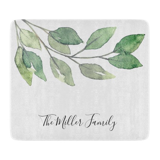 Personalisierte Wasserfarbenwelt Schneidebrett (Vorderseite)