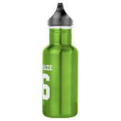 Personalisierte Wasserflasche aus grünem Metall (Rechts)