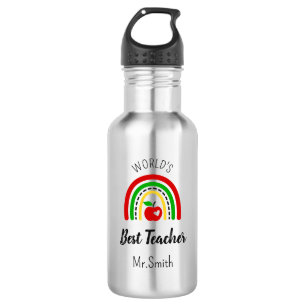 Personalisierte Wasserflasche 'Bester Lehrer der W