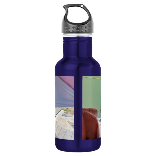 Personalisierte Wasserflasche, Bild hinzufügen! Edelstahlflasche (Rückseite)