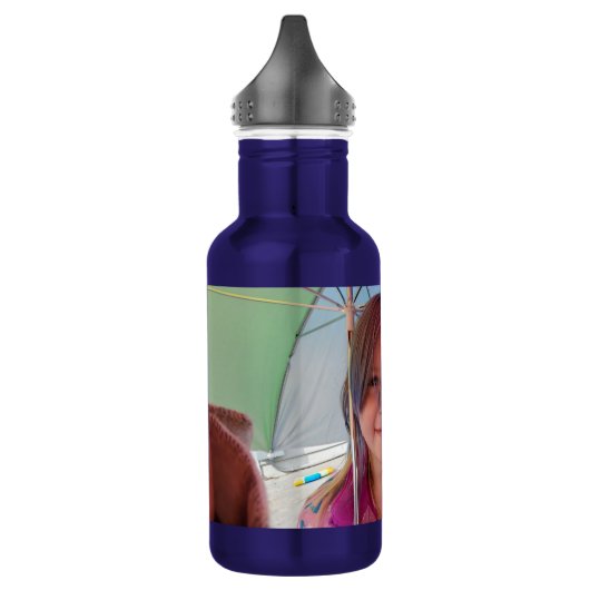 Personalisierte Wasserflasche, Bild hinzufügen! Edelstahlflasche (Links)