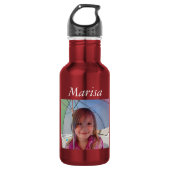 Personalisierte Wasserflasche, Bild hinzufügen! Edelstahlflasche (Vorderseite)