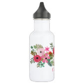 Personalisierte Wasserflasche Floral chic (Links)
