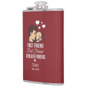 Personalisierte Wasserflasche für den Vater Flachmann (Links)