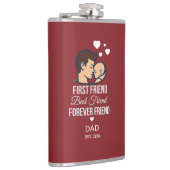Personalisierte Wasserflasche für den Vater Flachmann (Rechts)