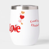 Personalisierte Wasserflasche Love & Hearts (Rückseite)