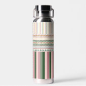 Personalisierte Wasserflasche mit Blumendesign und Trinkflasche (Rückseite)