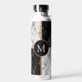 Personalisierte Wasserflasche mit Buchstabe Faux-M Trinkflasche (Links)