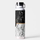 Personalisierte Wasserflasche mit Buchstabe Faux-M Trinkflasche (Rückseite)