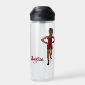 Personalisierte Wasserflasche Ruby Ruffle #1 Trinkflasche (Rückseite)