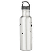 Personalisierte Wasserflasche - Schwarz & Silber P Edelstahlflasche (Rückseite)
