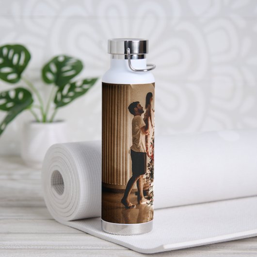 Personalisierte Wasserflasche Trinkflasche (Yoga (gedreht))